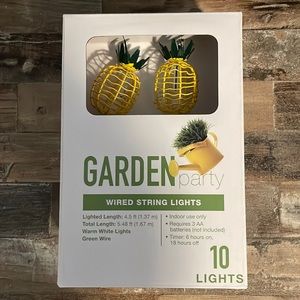 Garden party — pineapple string lights